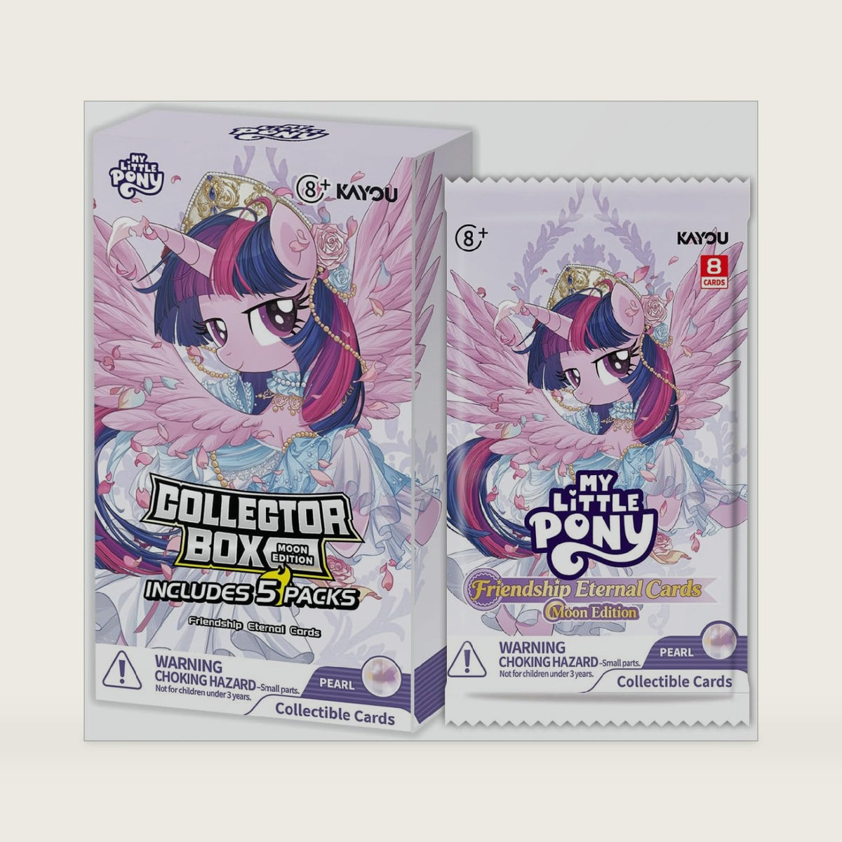 My Little Pony Friendship Eternal Cards, Moon Edition, Series 3, Collectible Trading Card, Paper, 5 Packs, 8 Cards/Pack