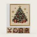 Bicotand DIY Christmas Pearl Diamond Painting Art Kit with Frame, Pearl Beads Art Craft for Beginners & Adults, Gemstone Diamond Beads Dots Painting for Home Wall Decor