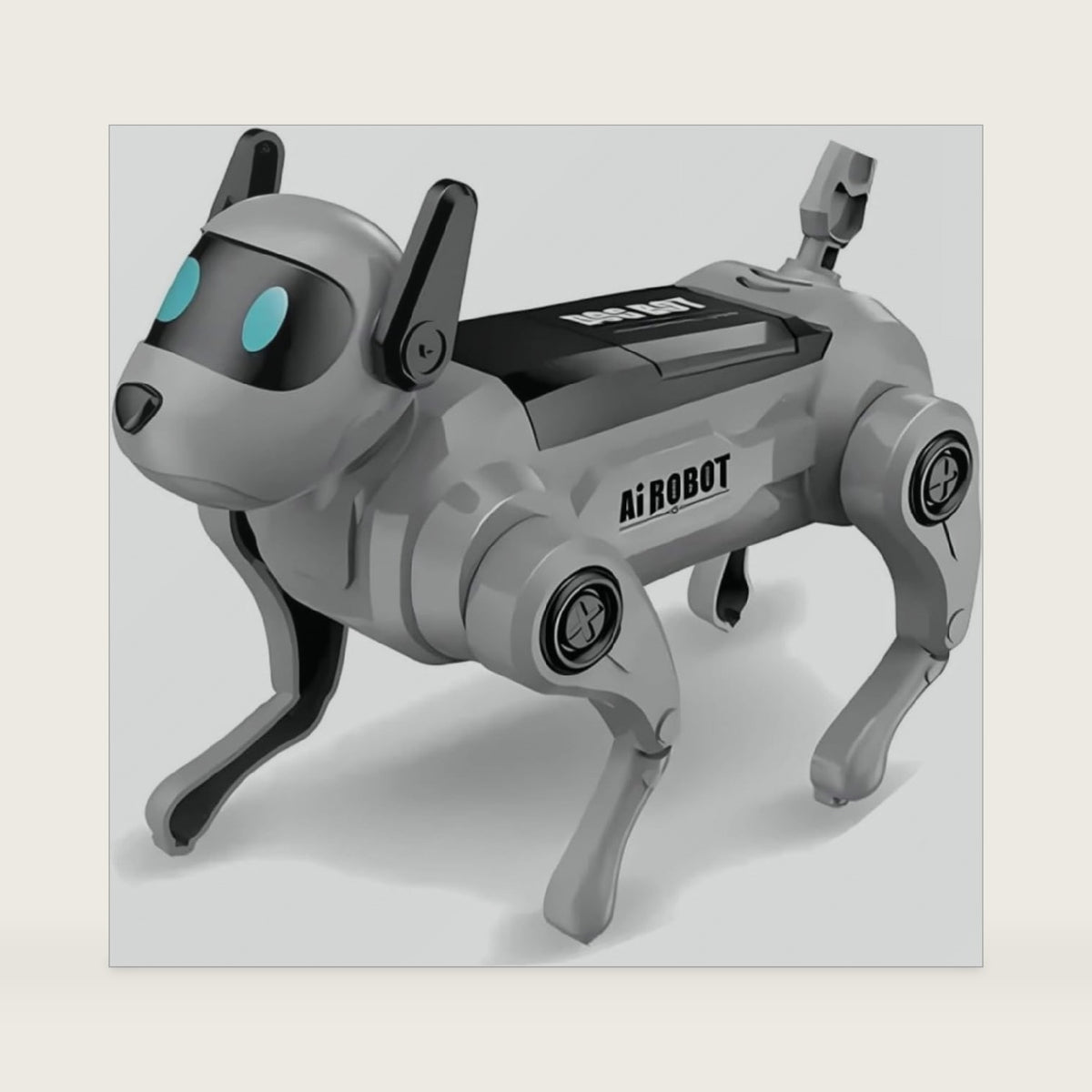 Robot Dog, DIY Voice Control Robot Dog Assembly Kit, 13 Fun Interactive Functions Robots Dogs, Movable Limbs, Singing Dancing Walking, Grey