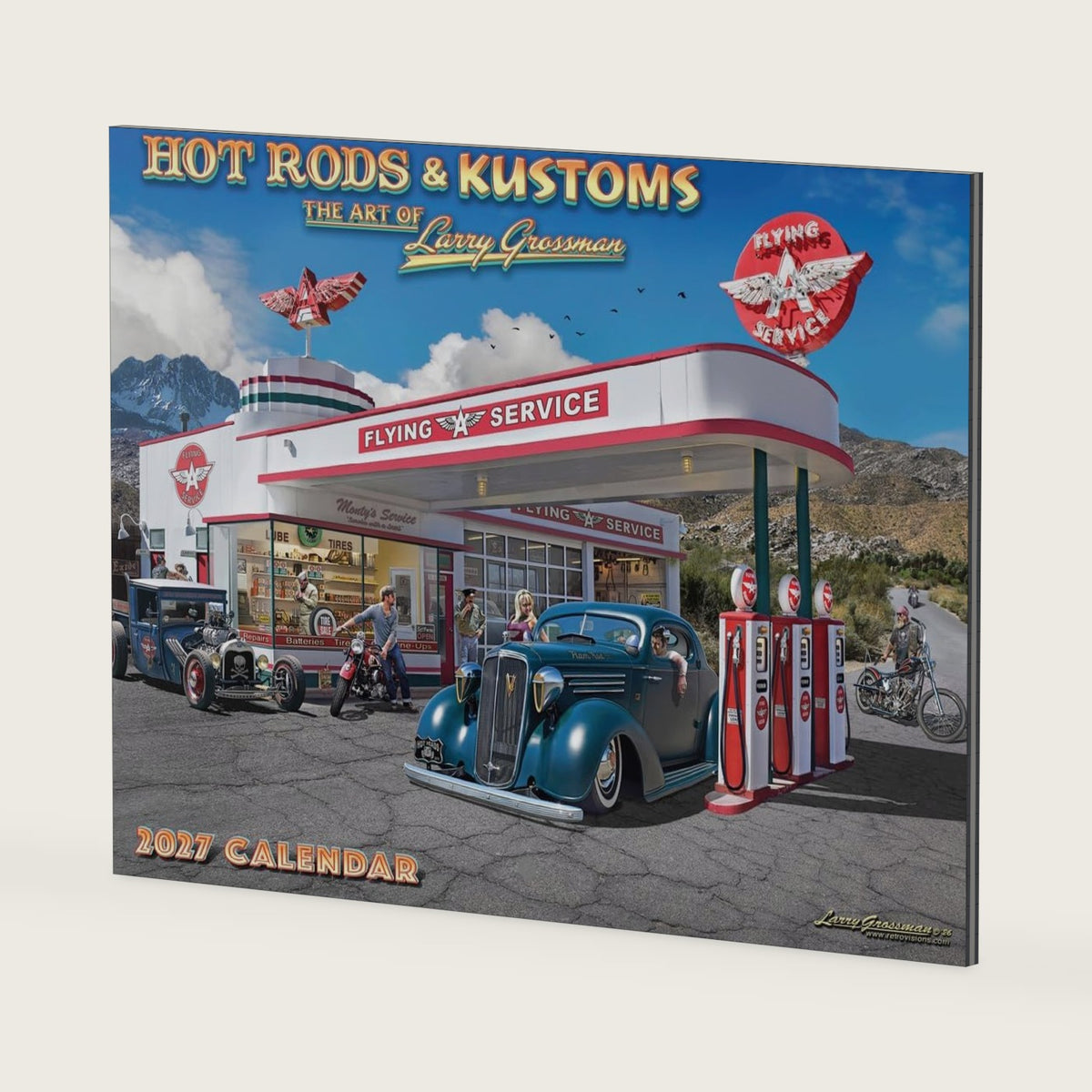 Hot Rod Calendar 2027 Larry Grossman Classic Muscle Car Monthly Wall