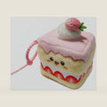 3" Cake Plush Charm - Strawberry Keychain for Bags