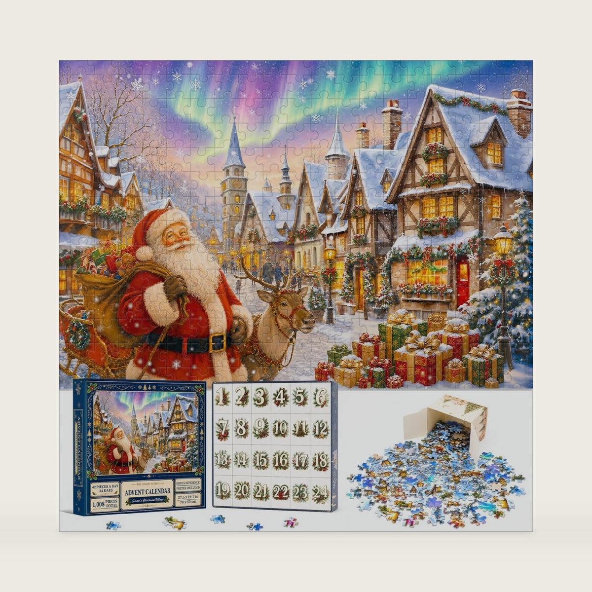 Puzzle Advent Calendar 2026 for Adults, Christmas Jigsaw, 1008 pcs