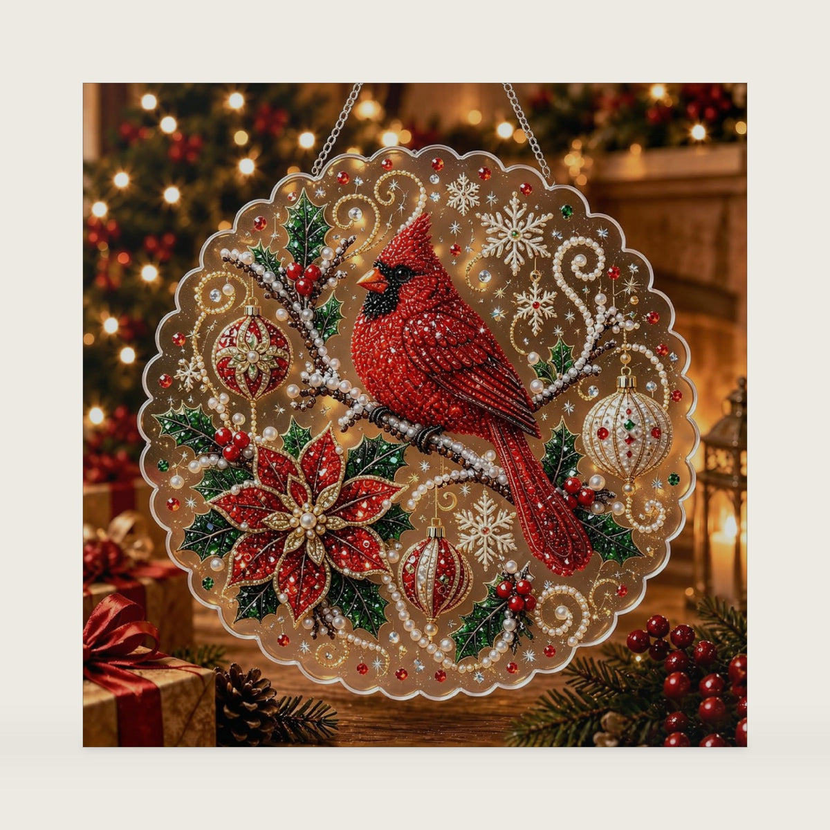 MOSADO Christmas Pearl Diamond Art Kit for Adults (G, 8in)