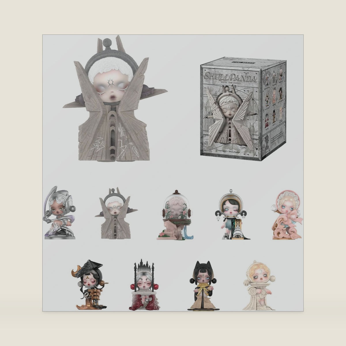 POP MART SKULLPANDA Where TIME DWELLS Series Blind Box Figures, Single Box