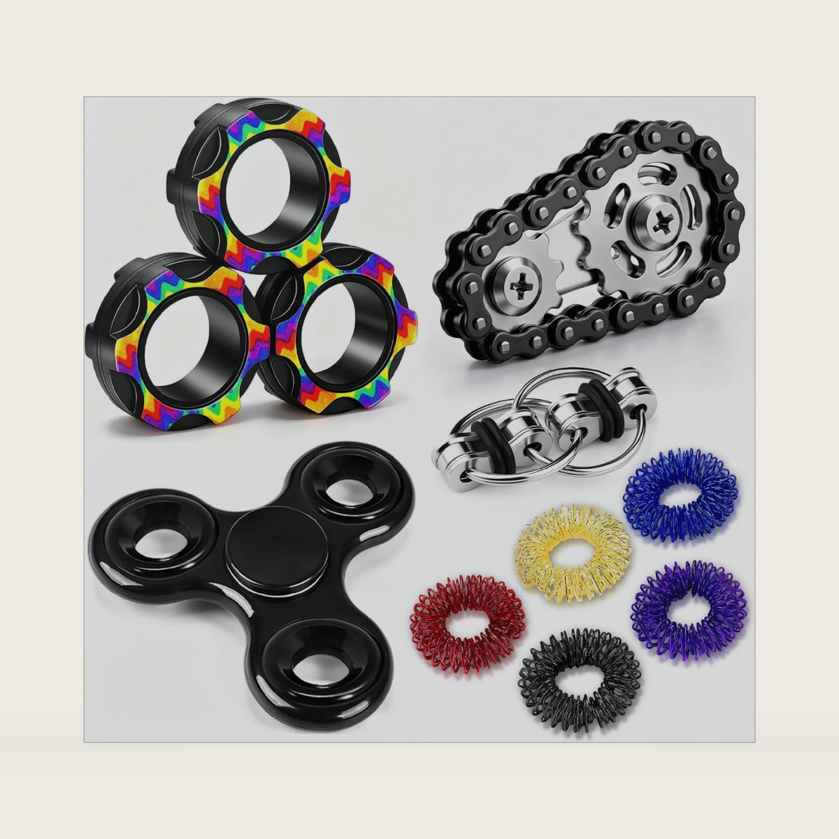 11 Pcs Metal Fidget Toys for Adults Teens Quiet Office Desk Cool Gadget