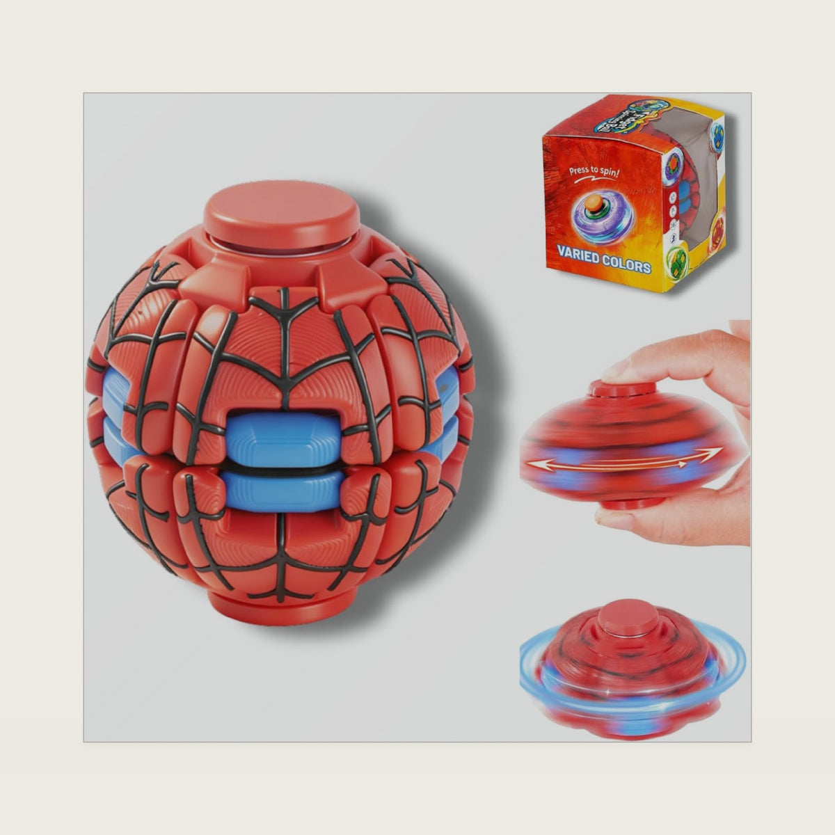 3D Printed Press-Rotating Fidget Spinner Ball,Sensory Fidget Toys