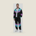 80s Outfit for Men Retro 90s Costumes Tracksuit 70s Windbreaker 2 Piece Track Suit Hip Hop Halloween Costumes