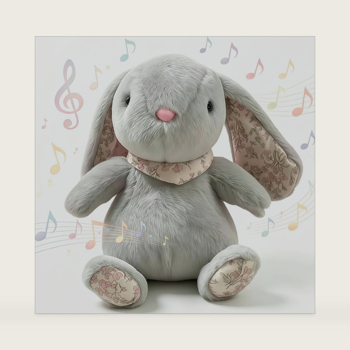Child Musical Sensory Toy，Touch Interactive Plush Toy with Sounds Rabbit