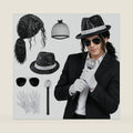 Retro 70s 80s Pop Singer Disco Costume Set for Halloween,Cosplay,party