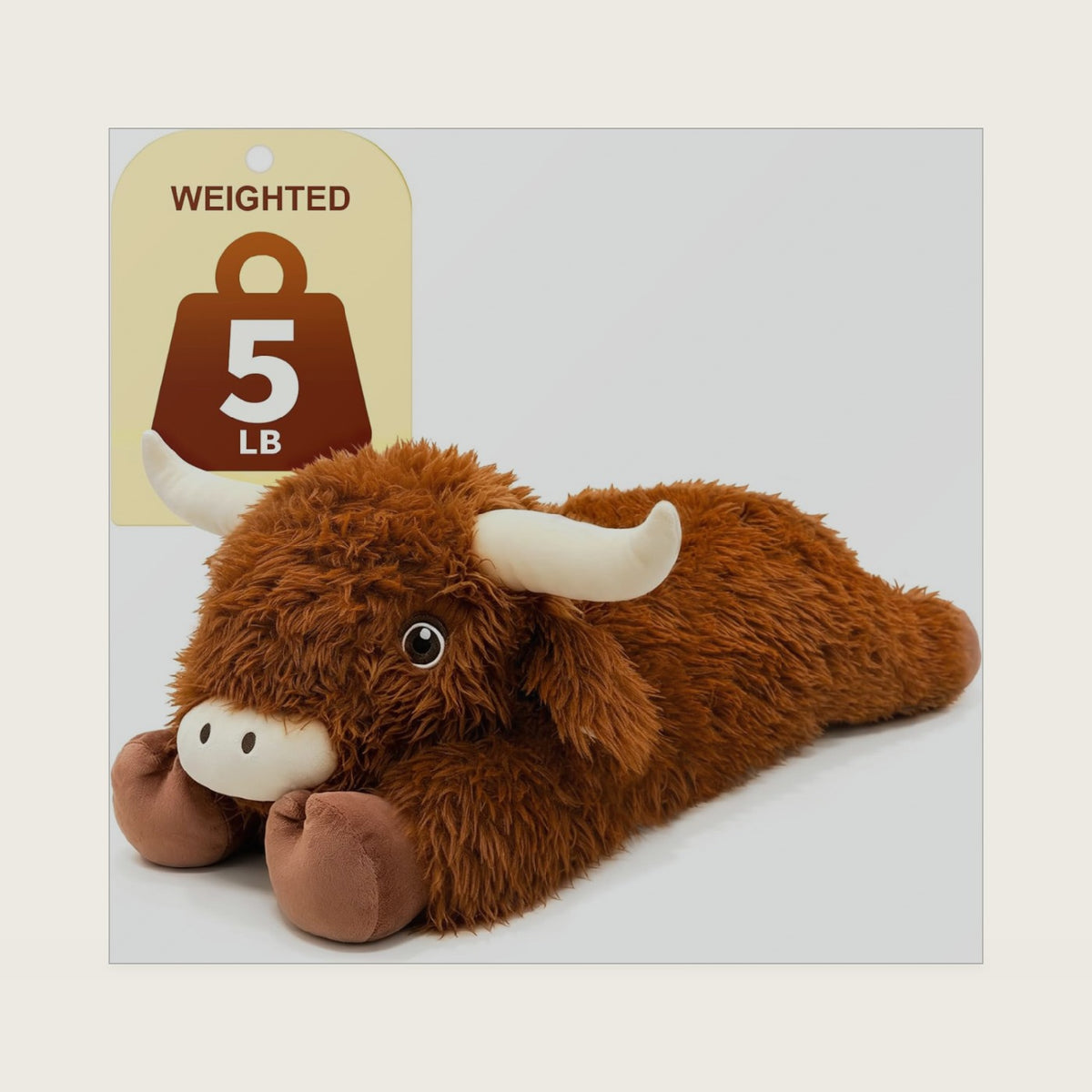 32inch 5lbs Highland Cow Weighted Stuffed Animals, Giant Big Highland Cow Weighted Pillow Plush Toy, Cute Big Hiahland Cow Stuffed Animal Gift for Kids Boy Girl, Adult, Birthday