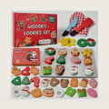 Wooden Cookie Play Set, Slice and Bake Cookie Play Food Set