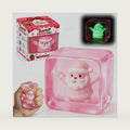 Squishy Cube, Glow in The Dark Squishy Santa Stress Cube, Sensory Squeeze Fidget Toys for Anxiety Relief, Christmas Party Favors for Adults, Stocking Stuffers