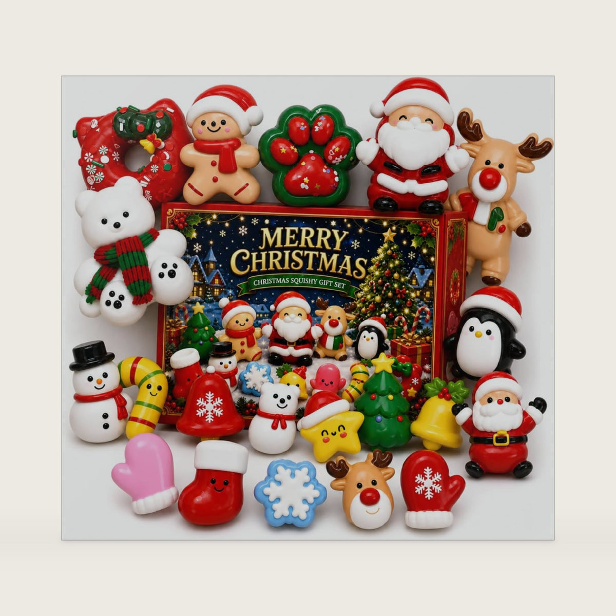 20 Pcs Christmas Squishy Toys, Party Favors and Stocking Stuffers for Kids
