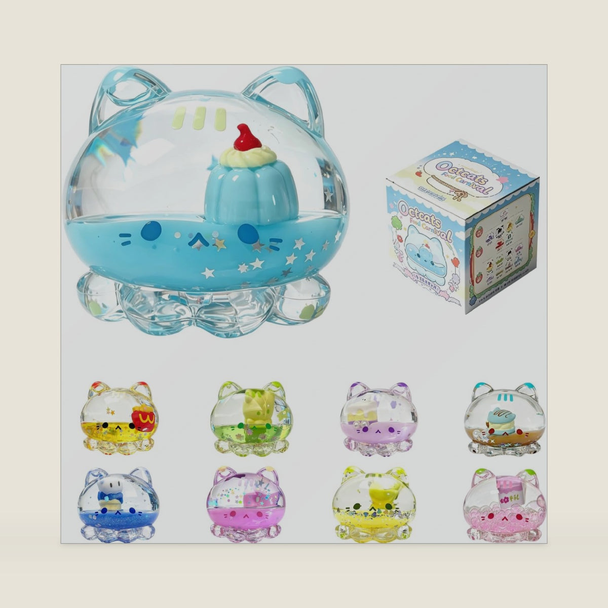 Strawberry Mousta Octcats Food Carnvial Series Cute Blind Box