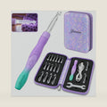 Yarniss 17 in 1 Lighted Crochet Hook Set with Screw Knob Handle 2.5~14mm