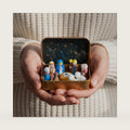 Mini Nativity Scene Set in A Box, Christmas Christian Religious Ornament