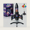 Rocket Launcher for Kids, 200ft Self-Launching Motorized Air Rocket Toy with Parachute & LED, Outdoor Flying Toy, Cool Birthday Gifts for Boys Girls Ages 6-12
