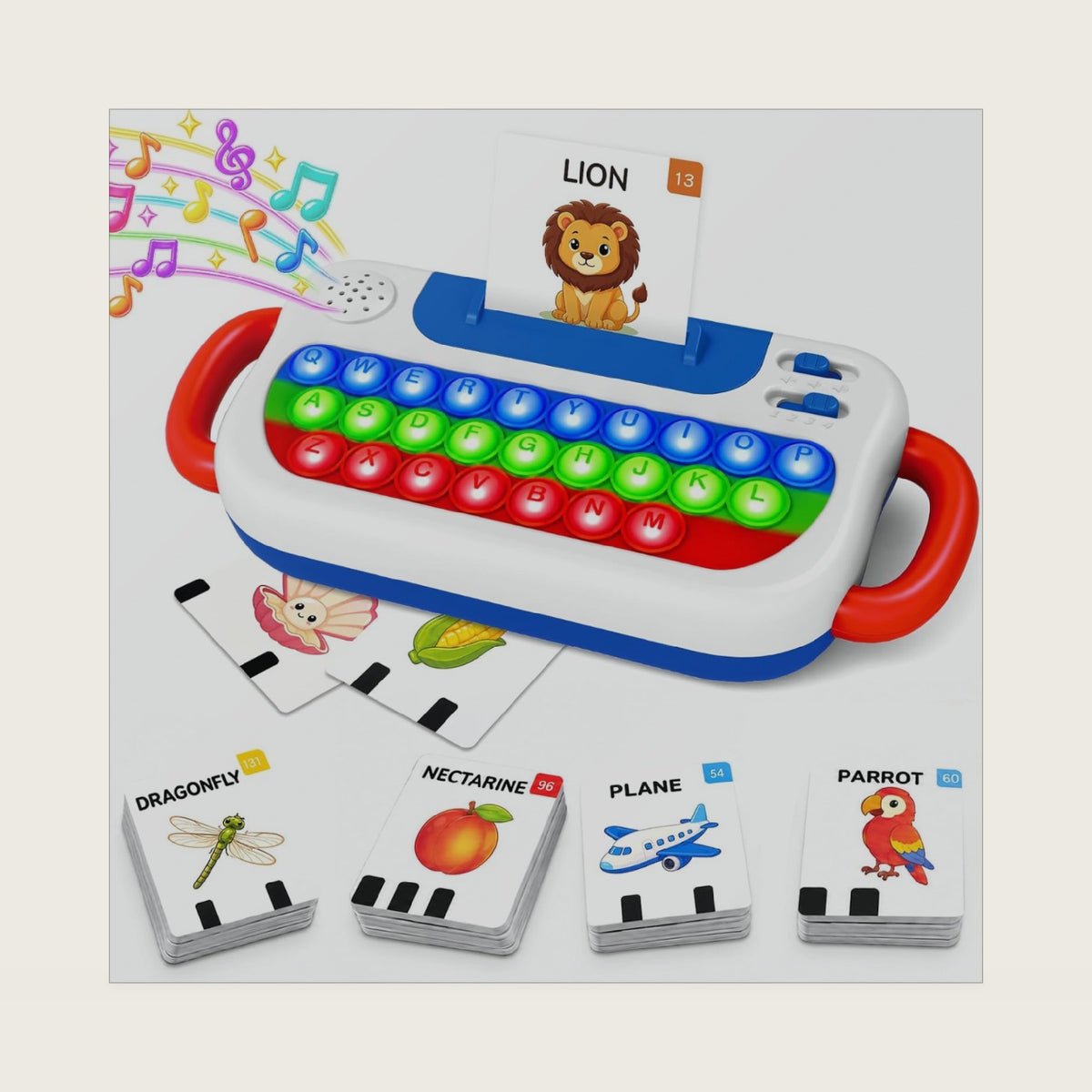 Pop Keyboard, Toddler Alphabet Sensory Learning Toys for Early Education