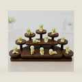 Wooden Tiered Display Stand Compatible with Figures ， Shelf, Mini Figurine Organizer Easy for enthusiasts to display on their desks, in bedrooms, and living rooms