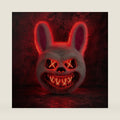 Halloween LED Bunny Mask, Light Up Purge Cosplay Mask for Adults