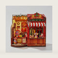 Miniature Dollhouse DIY Kit with LED Lights, (Christmas Candy House)