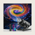 One Fire 3D Galaxy Projector, 65 Scenes HD Star Projector Bluetooth Speaker