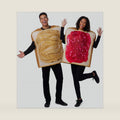 Adult Peanut Butter & Jelly Halloween Costume Couples Food Outfit with 2 Foam Bread Tunics