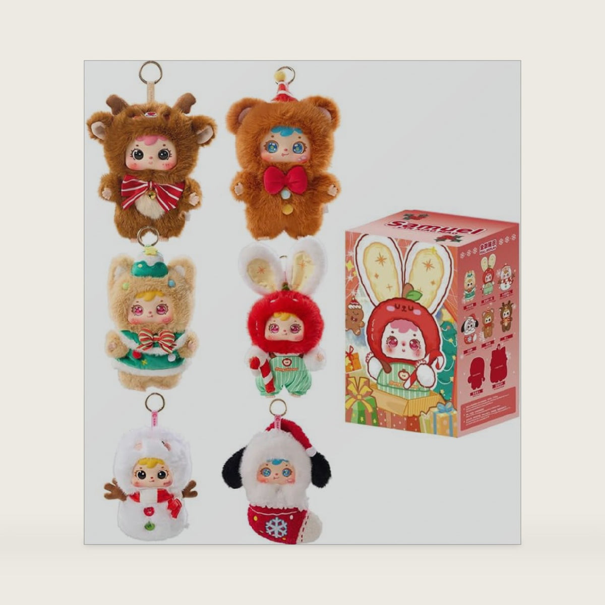 Samuel Blind Box Merry Christmas Eve MR1088, Surprise Holiday Mystery Toy Gift (1 Random Style of 6)