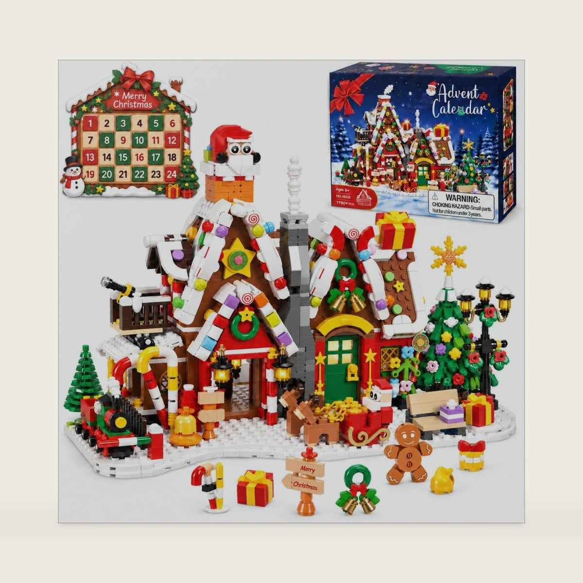 Christmas Advent Calendar 2026 Gingerbread House Building Set