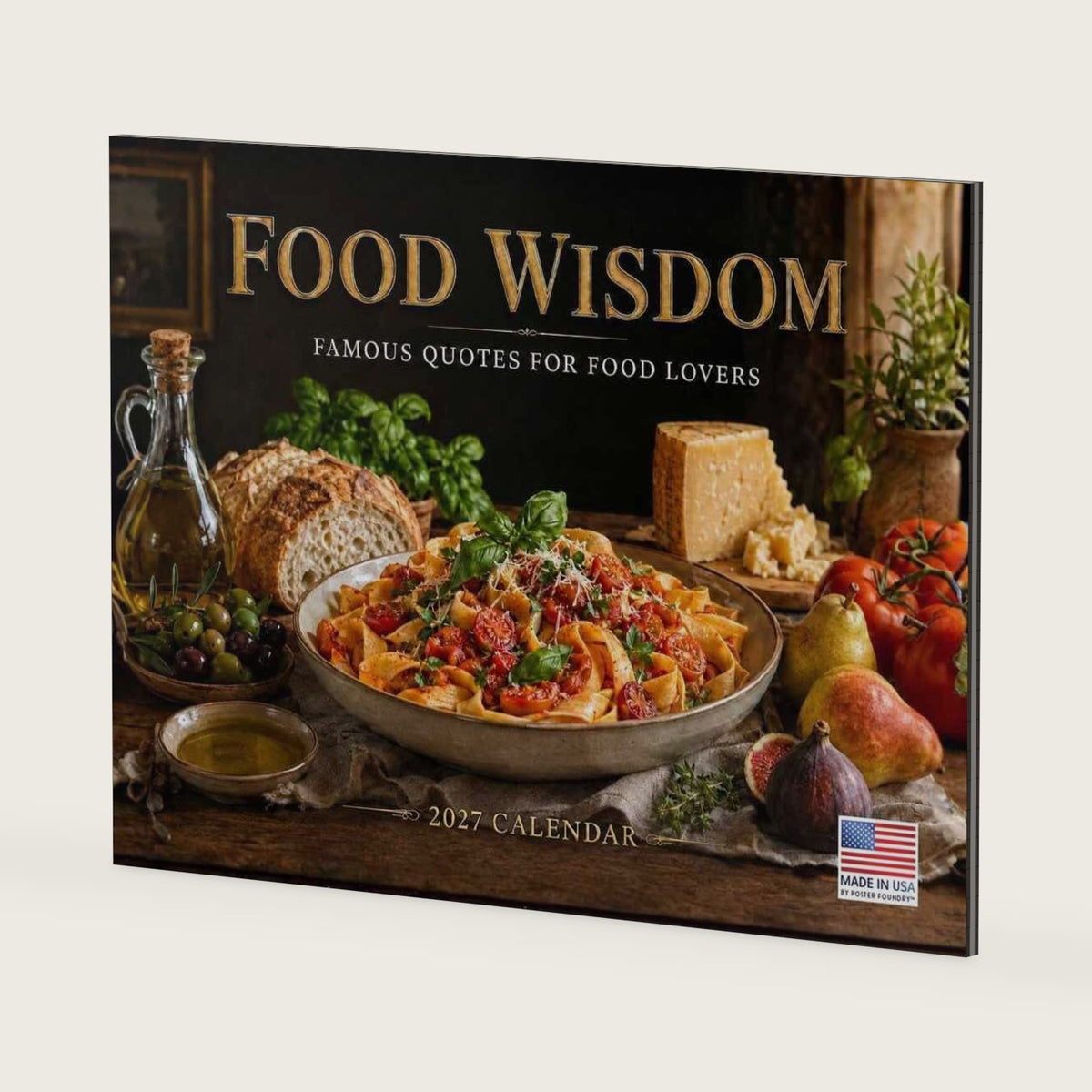 Food Wisdom Calendar 2027 Foodie Monthly Wall Calender 12 Month