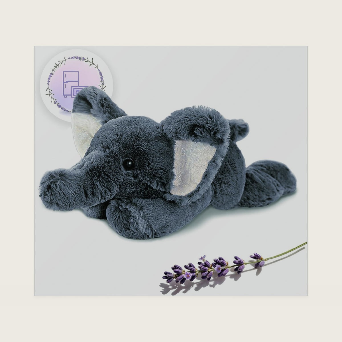 OSOCU 1.8 LB Grey Elephant Microwavable Weighted Stuffed Animal Heating Pad