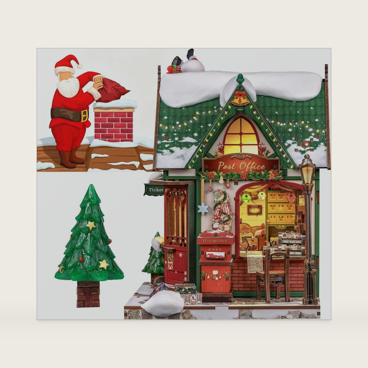 Fsolis Christmas Book Nook Kit