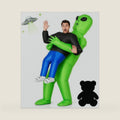 Inflatable Alien Abduction Costume for Adults, Blow Up Halloween Costume with Fan for Costume Parties, Cosplay & Events with K-TECH Plushie