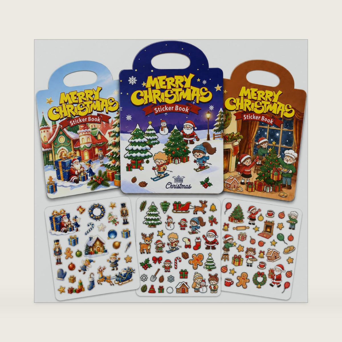 Christmas Reusable Sticker Book for Toddlers, Stickers for Kids,Toddler Toy