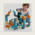 106PCS 3D Electric Train Track Toy Set for Kids with Interactive Elevator