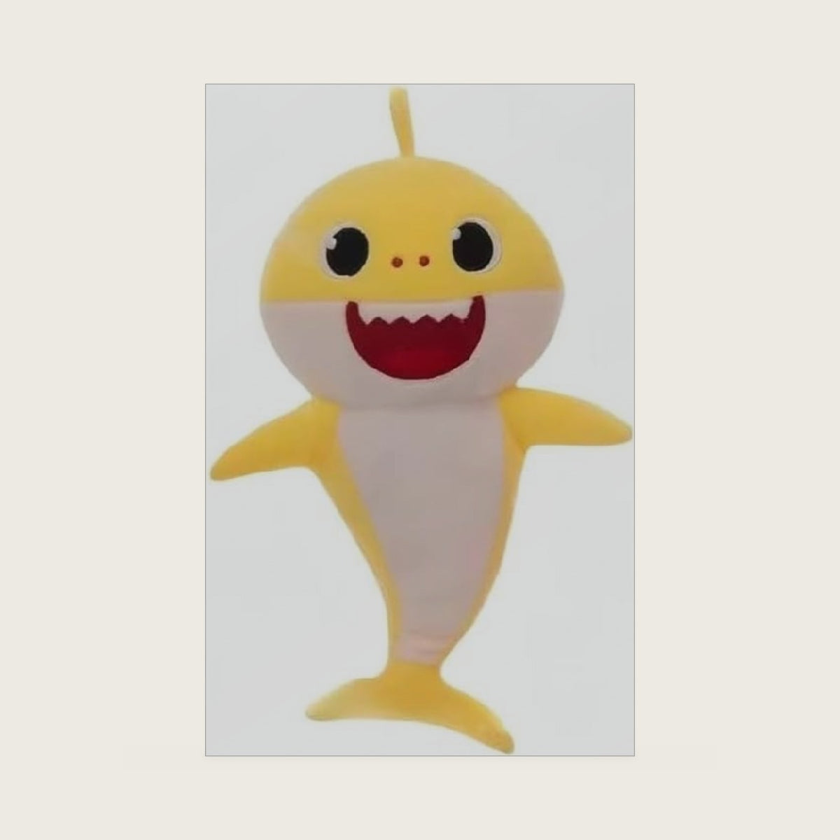 Yellow Shark Plush Toy, Soft Stuffed Animal Doll, Cute Shark Plushie Gift for Kids Boys Girls Toddlers