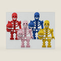 Verity 4-Pack Mini Skeleton Building Figures, Color Set, Ages 14+