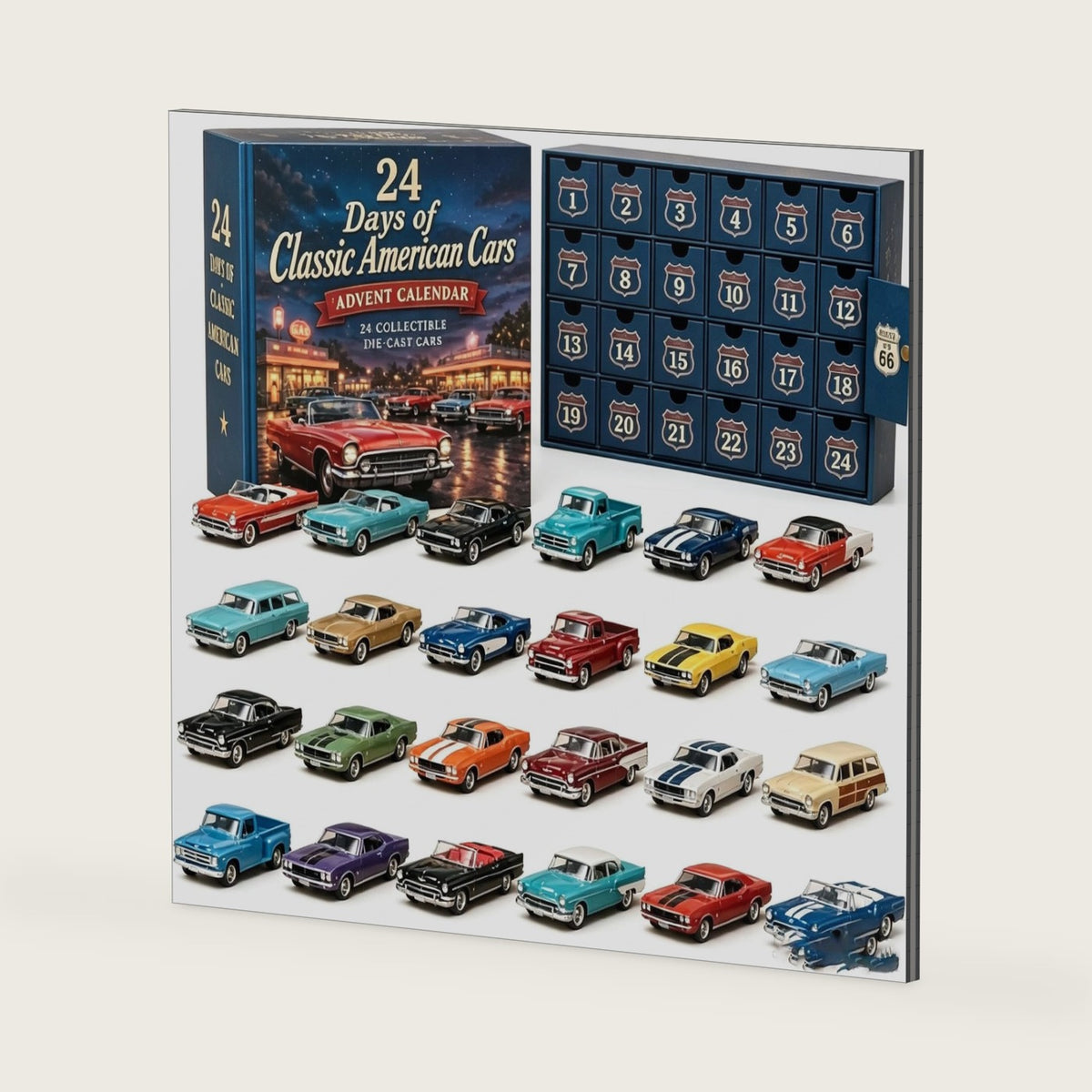 24 Days Of Classic American Cars Advent Calendar