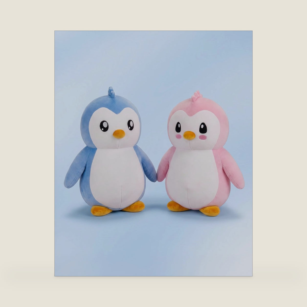 Pudgy Penguins Pax Pengu & Polly Plush Set, 14 in Stuffed Penguins, 2-Pack