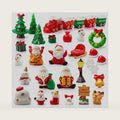 32Pcs Mini Christmas Figurines Resin Figures to Hide