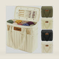Personalized Yarn Storage Bag Canvas Custom Crochet Bag Organizer with Name