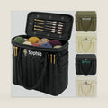 Personalized Yarn Storage Bag Canvas Custom Crochet Bag Organizer with Name