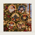 6 PCS DIY Pearl Diamond Art Kits for Adults, Wooden Christmas Ornaments