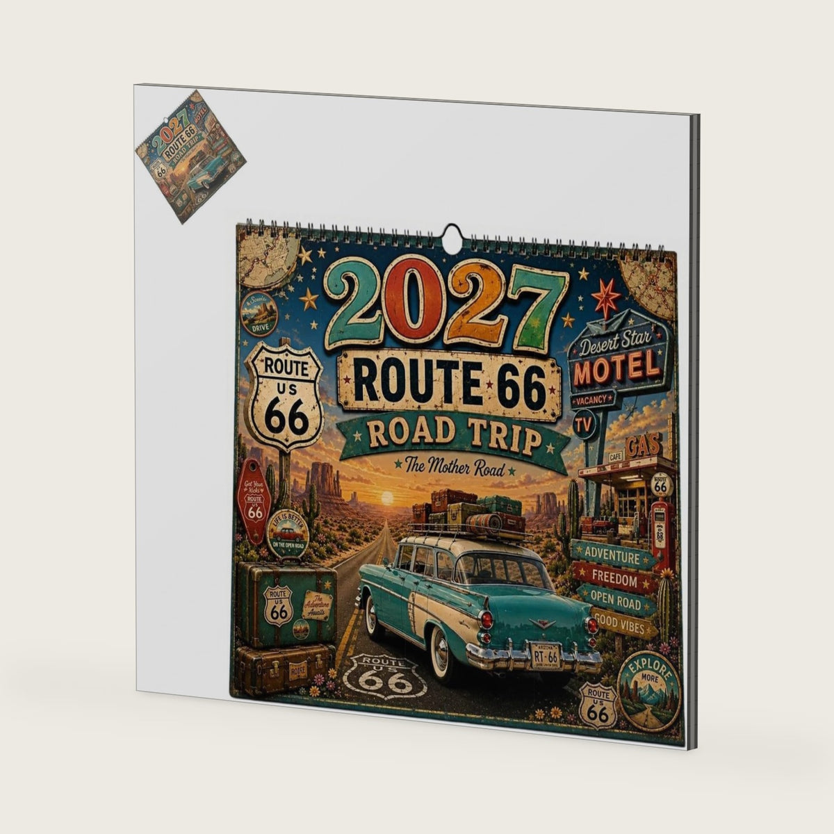 2027 Route 66 Road Trip Calendar (1pcs)