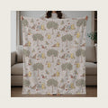 Winnie the Pooh Eeyore Piglet Plush Throw Blanket 50x60, Beige