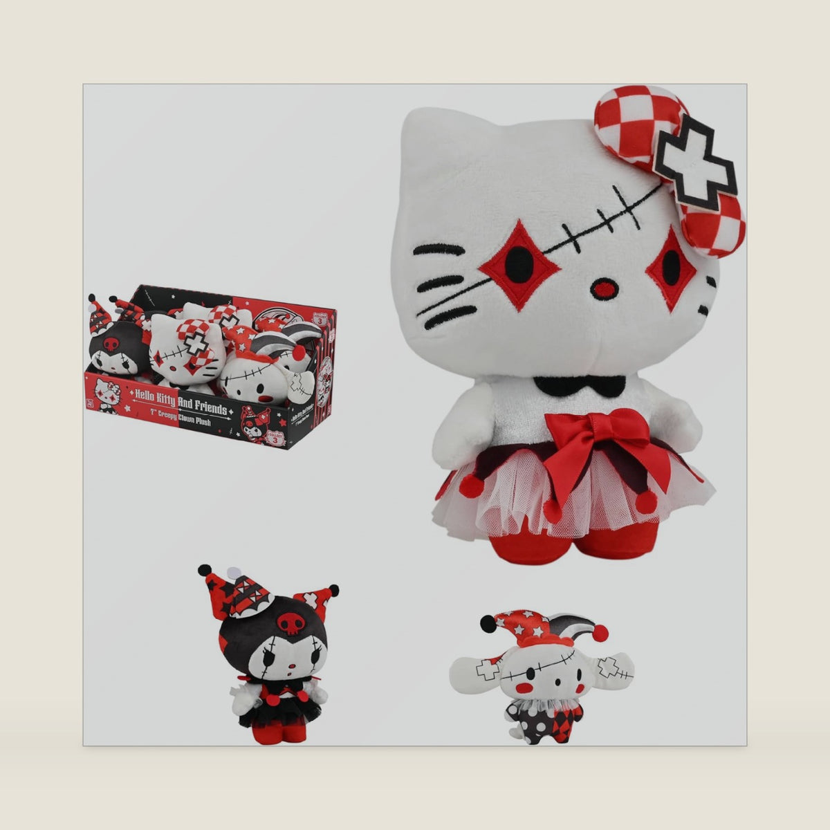 YuMe and Friends 7" Cute Creepy Clown Plush - PDQ (6 Units)