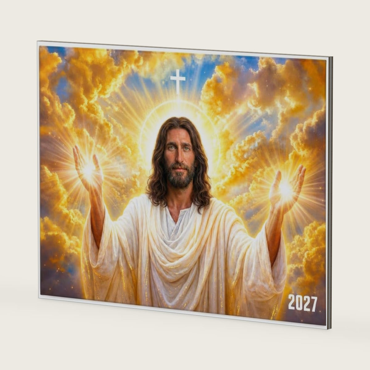 2027 Christian Wall Calendar - The Life and Ministry of Jesus, 12 Reverent Illustrations with Monthly Scripture, 11 x 17 Open, Faith Gift for Home, Office or Church