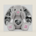 Custom Bunny Stuffed Animal with Photos Keepsake Gift for Wedding Couples