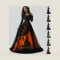 Witch Dress for Women,Halloween Vampire Costumes Treehouse Thorns Witches Gothic Maxi Mesh Dresses