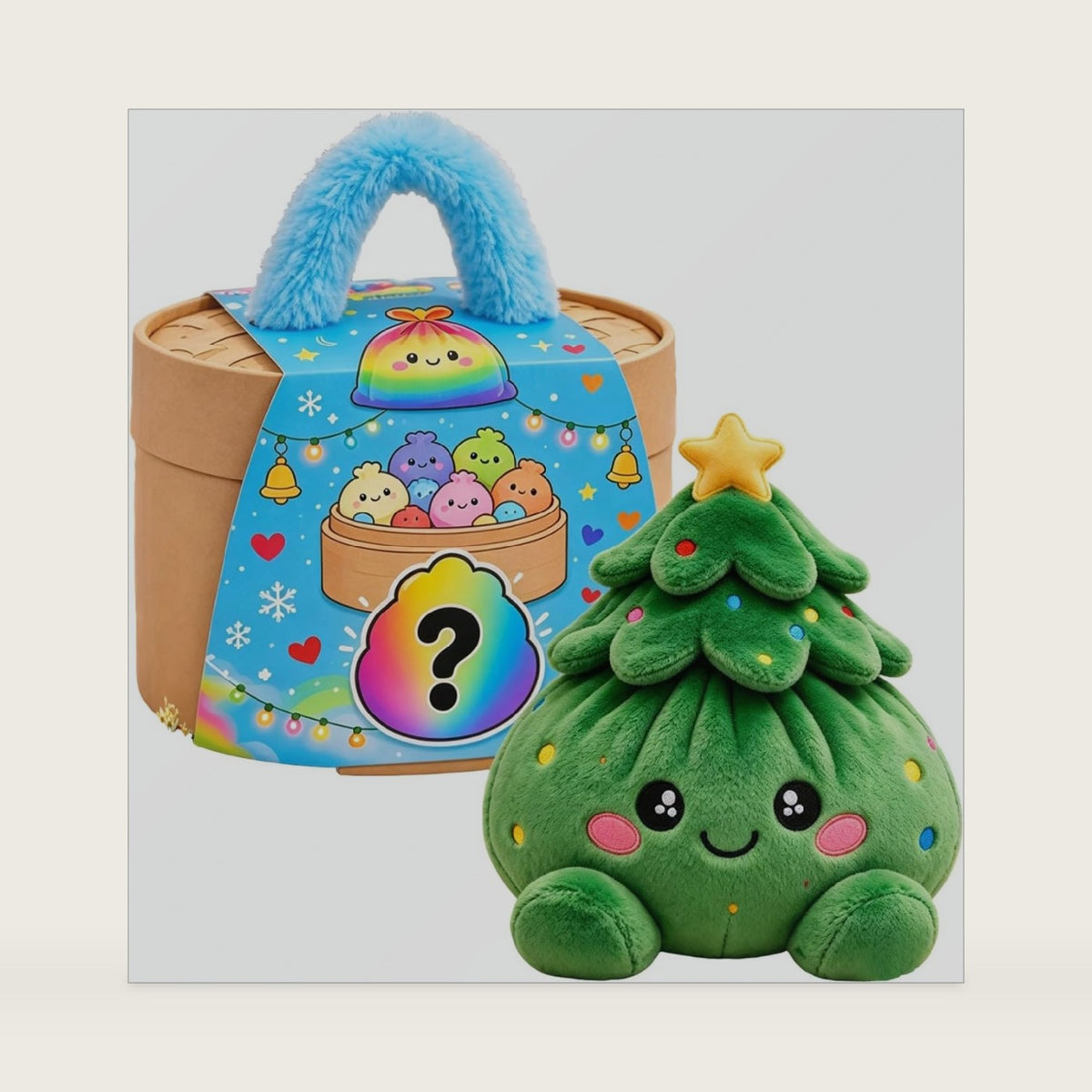 Christmas Big Mystery Dumpling, Cute Plush Stuffed Steamed Bun Squishies